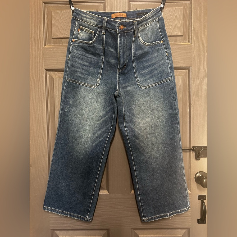 NWOT Judy Blue Women’s Wide-Leg Crop Denim Jeans
